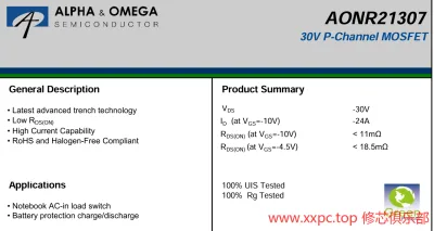 AON21307 芯片 PDF 手册 -30 -24A